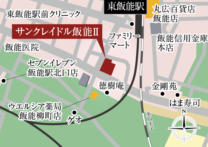 物件南側の用途地域マップ
