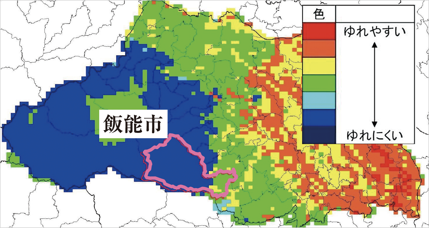 表層地盤のゆれやすさ全国マップ